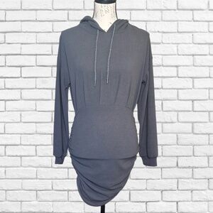 Gray Hooded Dress with Cat Ears